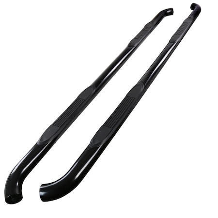 Spec-D Tuning 15-18 Ford F150 3 Inches Round Side Step Bar - Black - Supercrew SSB3-F15015CCBK-WB